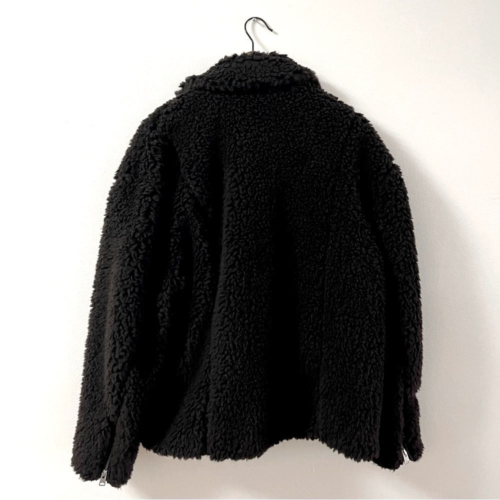 AllSaints Kentaro Sherpa Biker Jacket - Picture 5 of 14